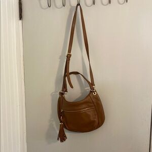 Michael Kors Caramel Brown Crossbody Bag with Tassel